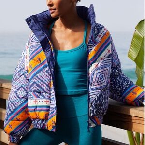 NWT! Free People Movement Power House
Puffer Jacket Blue Motif Large